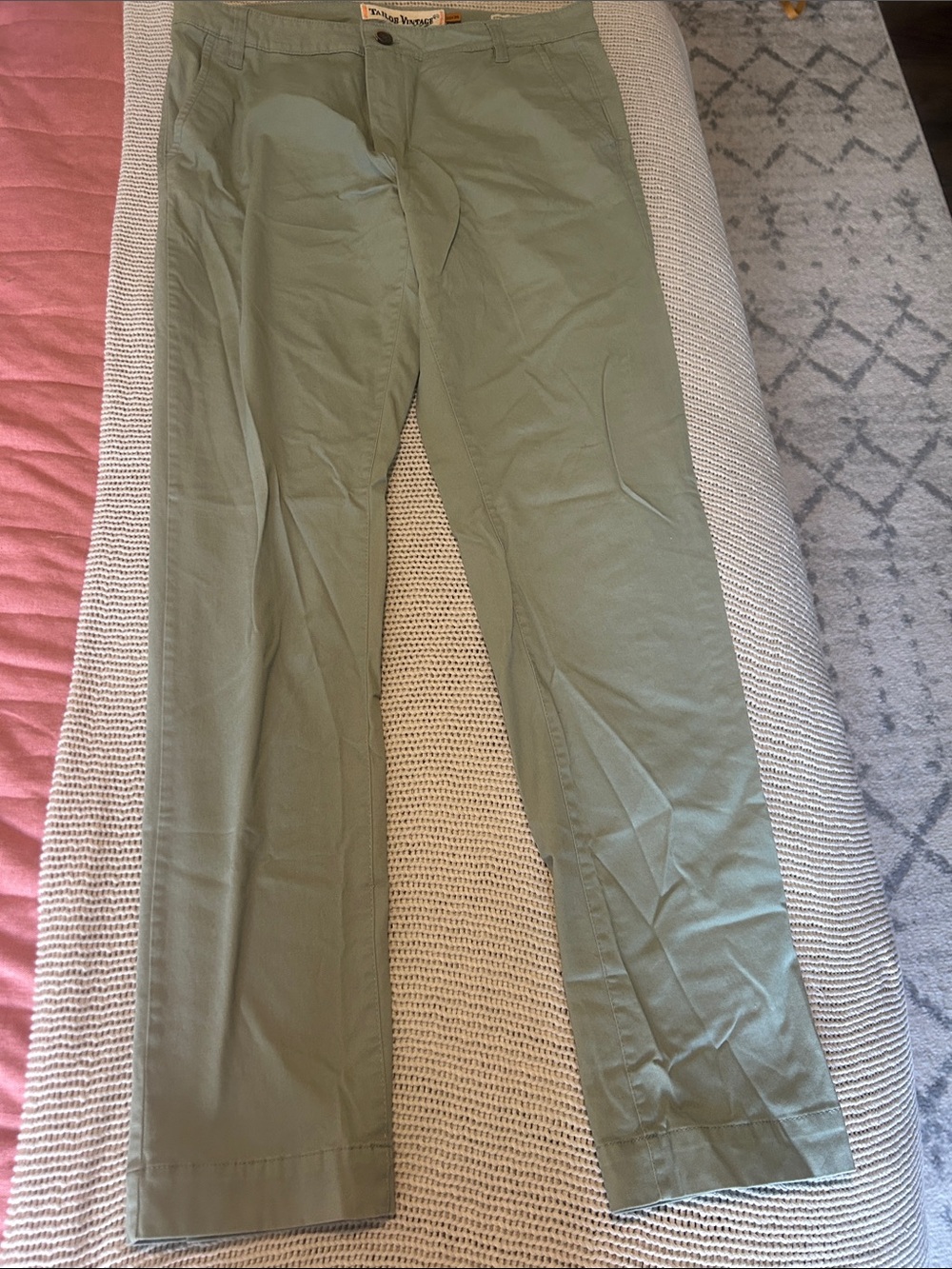 Tailor Vintage Light Green Chinos - 33/34